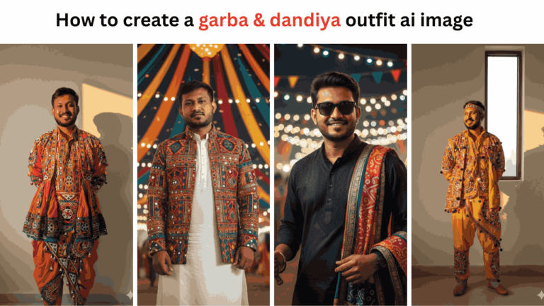 Gemini ai photo editor prompt boy How to create Garba, Dandiya, and Gharba outfit AI images online