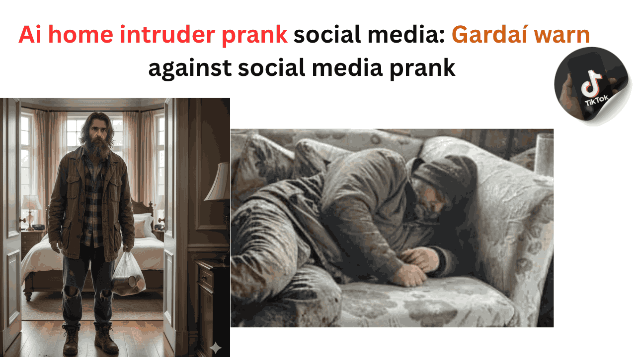 Ai home intruder prank social media Gardaí warn against social media prank using ai-generated home intruder images