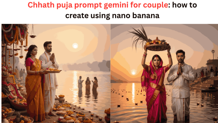 Chhath Puja Prompt couple