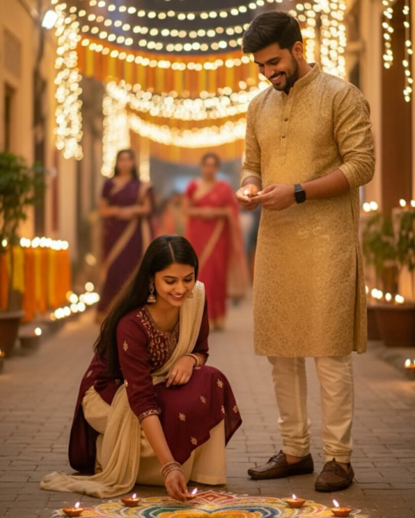 Diwali prompt for gemini girl Create Stunning Diwali Photos using nano banana