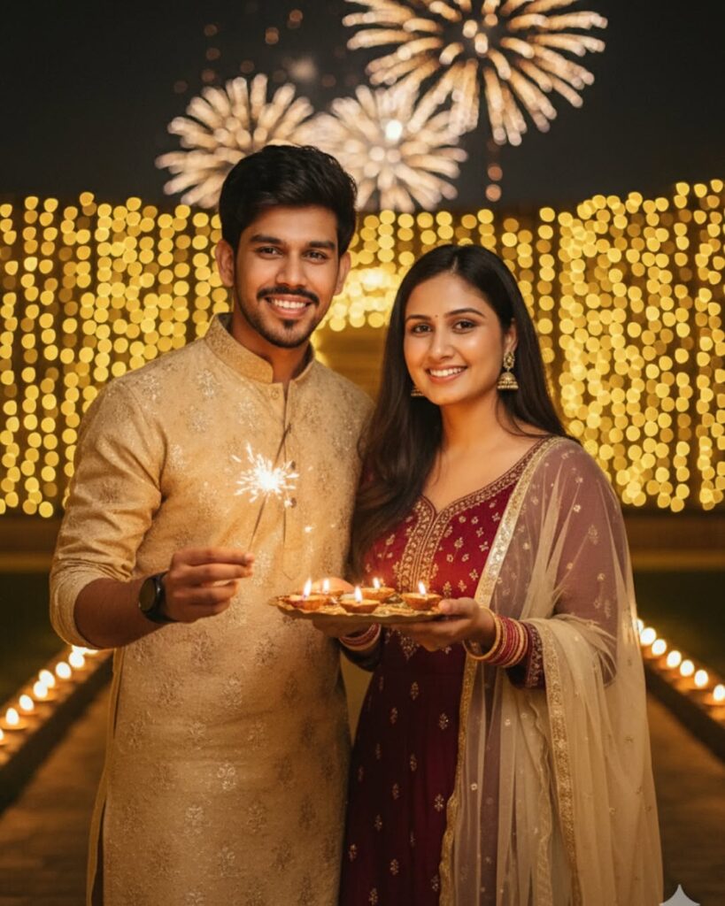 Diwali prompt for gemini girl Create Stunning Diwali Photos using nano banana