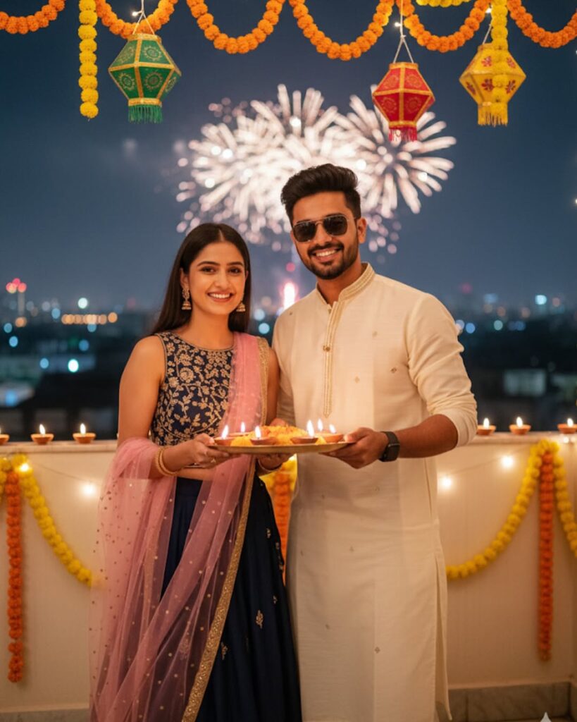 Diwali prompt for gemini girl Create Stunning Diwali Photos using nano banana