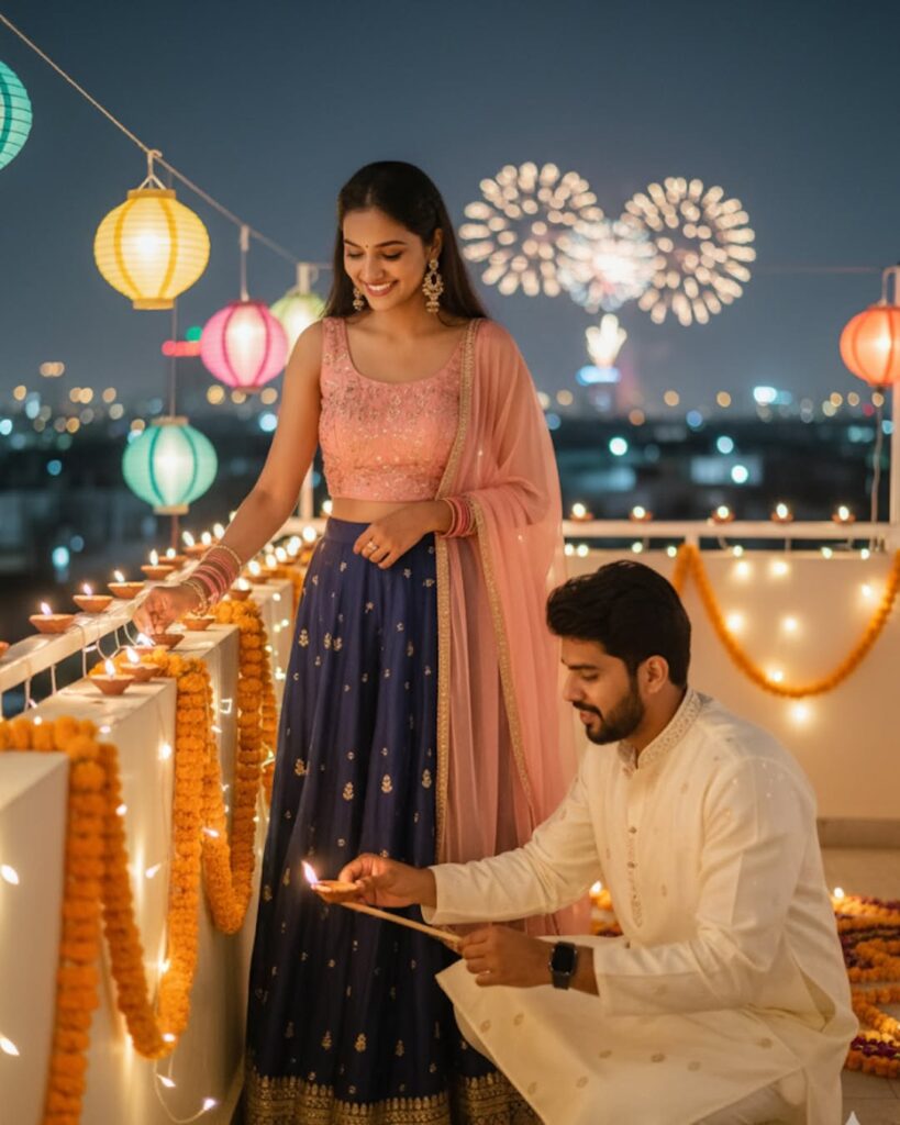 Diwali prompt for gemini girl Create Stunning Diwali Photos using nano banana