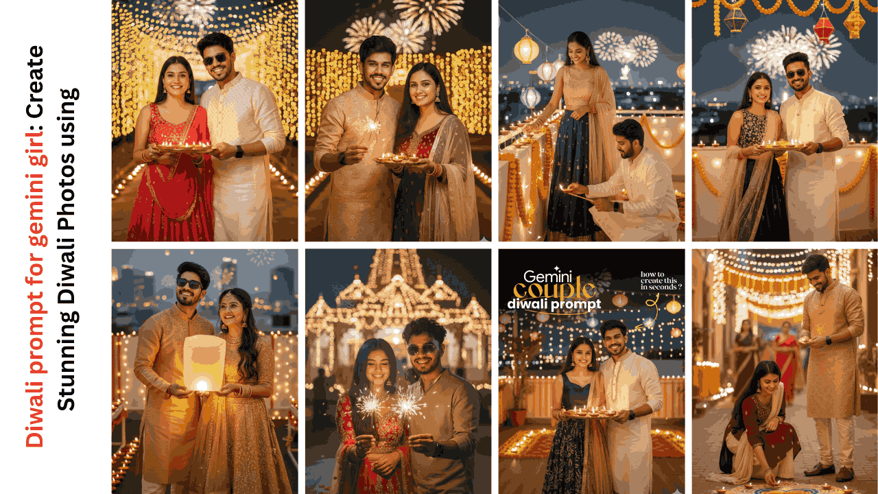 Diwali prompt for gemini girl Create Stunning Diwali Photos using nano banana