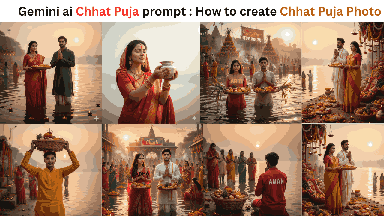 Gemini ai Chhat Puja prompt How to create Chhat Puja Photo Editing Google Gemini Prompt