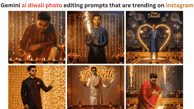 Gemini ai diwali photo editing prompts that are trending on instagram