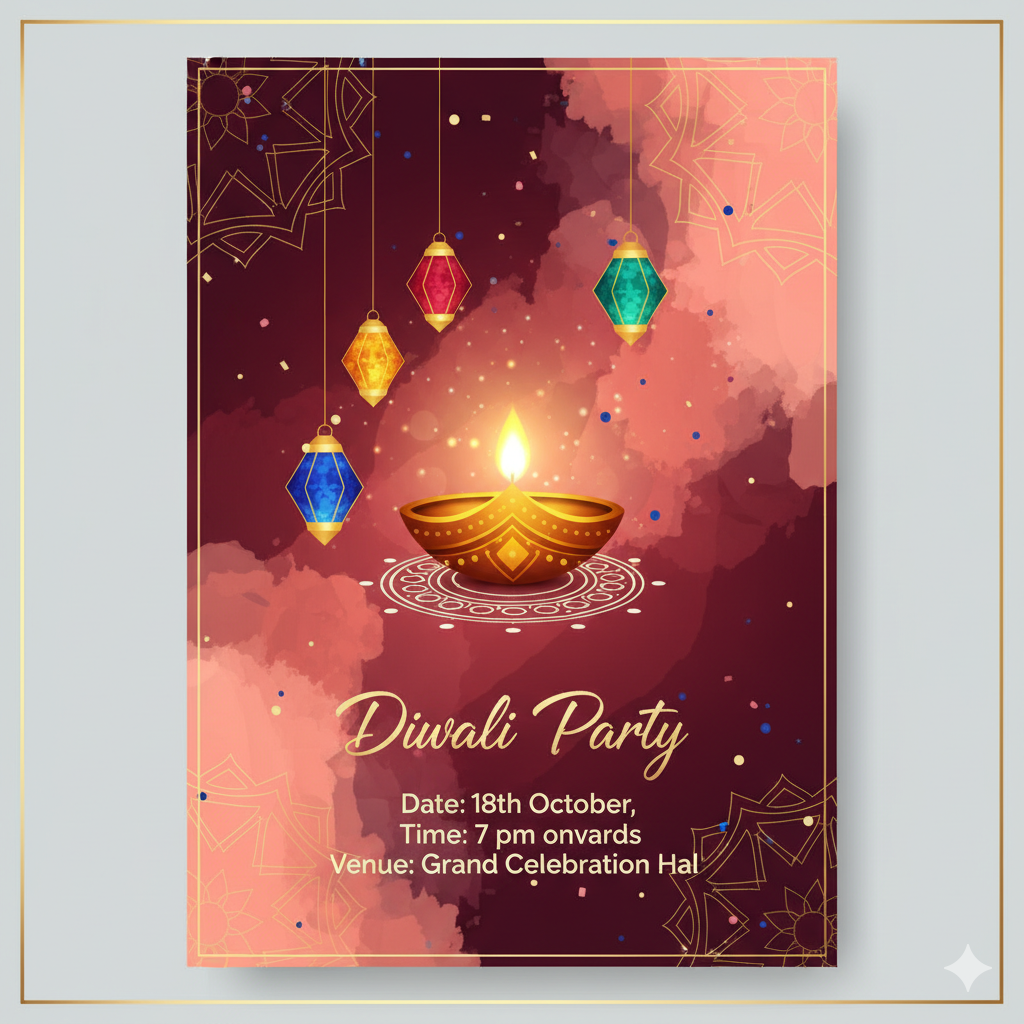 Gemini ai invitation card : How to Create a Diwali Handwritten Invitation Card Using Nano Banana