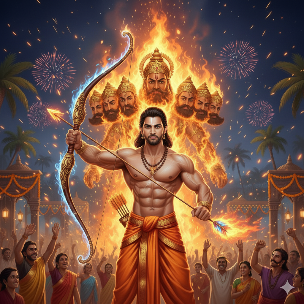 Best Prompt to generate Google gemini ai dussehra photos
