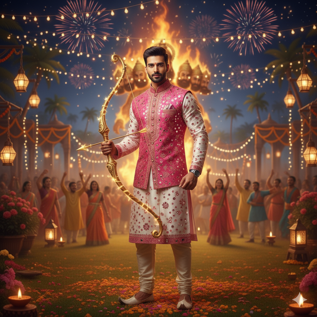 Best Prompt to generate Google gemini ai dussehra photos