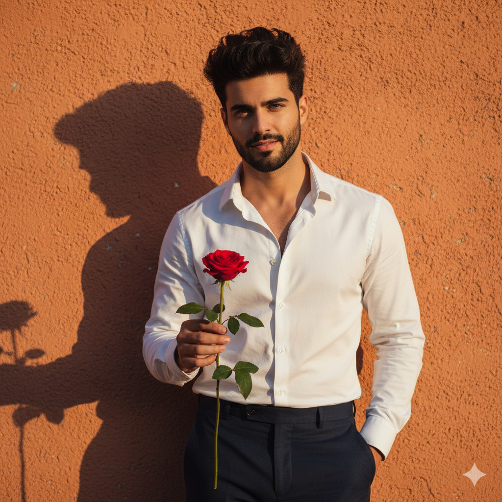 Best Prompt  to generate Gemini ai photo prompt copy paste trending boy rose