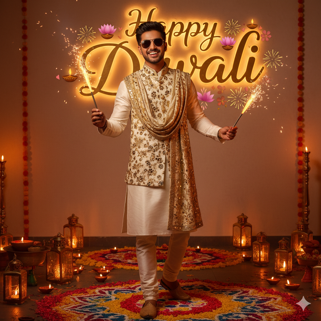 Gemini ai diwali photo editing prompts that are trending on instagram : How to create ai diwali photo using nano banana