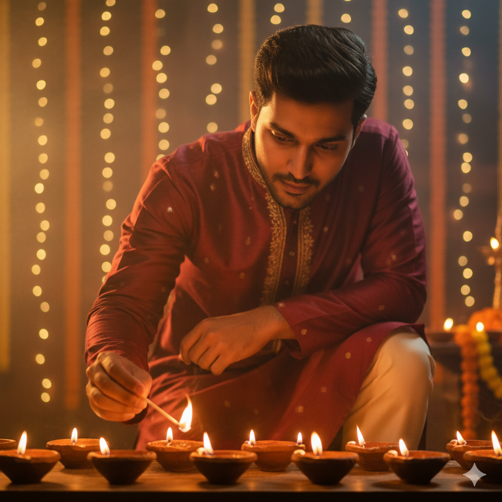 Gemini ai diwali photo editing prompts that are trending on instagram