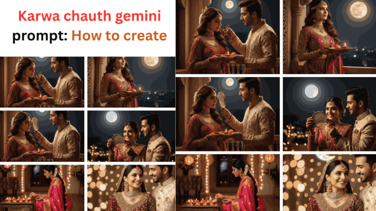 Karwa chauth gemini prompt Here are 5 best Karwa Chauth Couple Photo Editing Prompt
