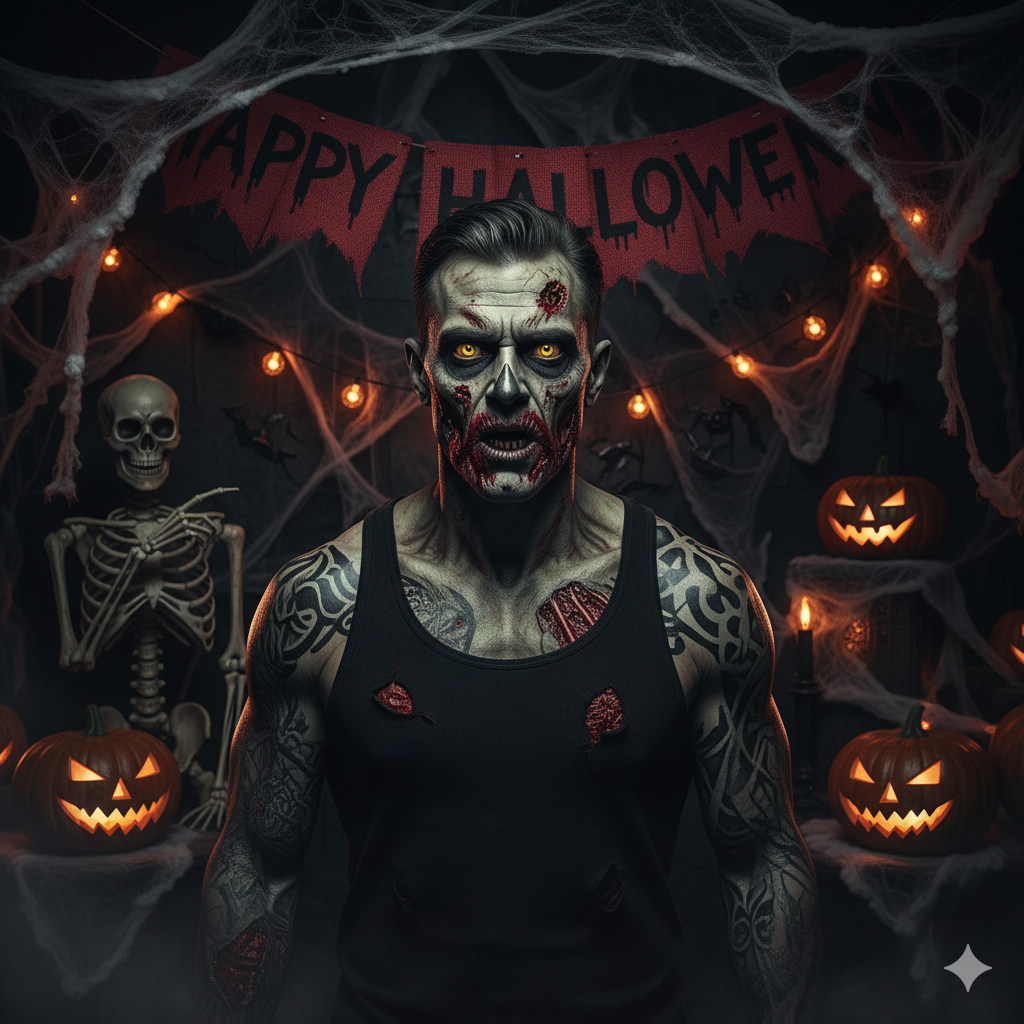 Prompt for gemini ai boy style trending: halloween ai prompts for men