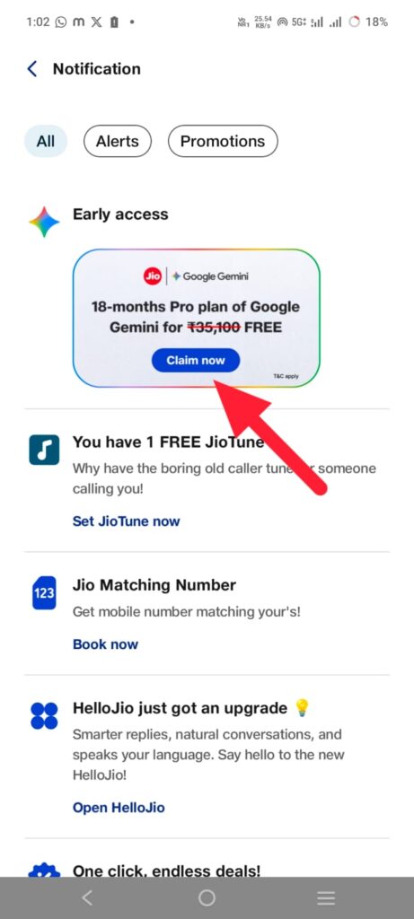 how to get gemini pro for free jio Jio google gemini offer 18 month free subscription