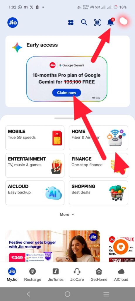 how to get gemini pro for free jio Jio google gemini offer 18 month free subscription